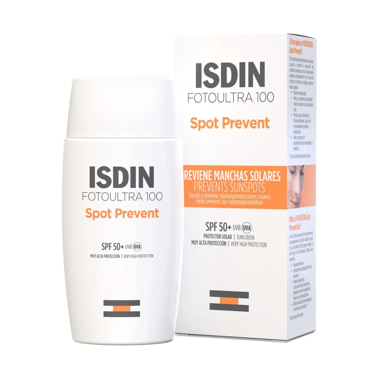 isdin-fotoultra-100-spot-prevent-fusion-fluid-spf-50-v2 ضد آفتاب ایزدین مدل Spot Prevent +SPF50 | بیرنگ، ضد لک