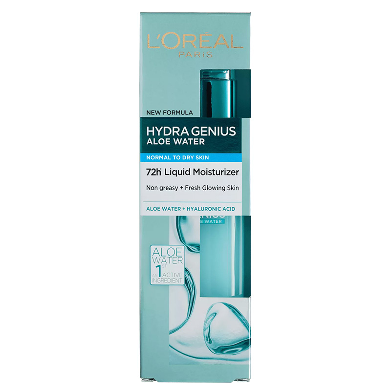 loreal-hydra-genius-aloe-water-normal-to-dry آبرسان لورال مدل Hydra Genius آلوئه ورا برای پوست نرمال و خشک