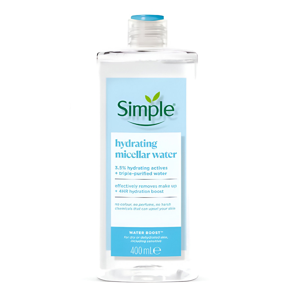 simple-water-boost-cleansing-micellar-water میسلار واتر سیمپل مدل Water Boost | مناسب پوست خشک و حساس