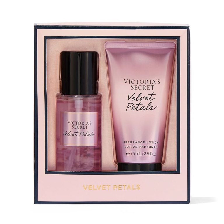 ست هدیه بادی میست و لوشن ویکتوریا سیکرت مدل Velvet Petals (گلبرگهای مخملی)
