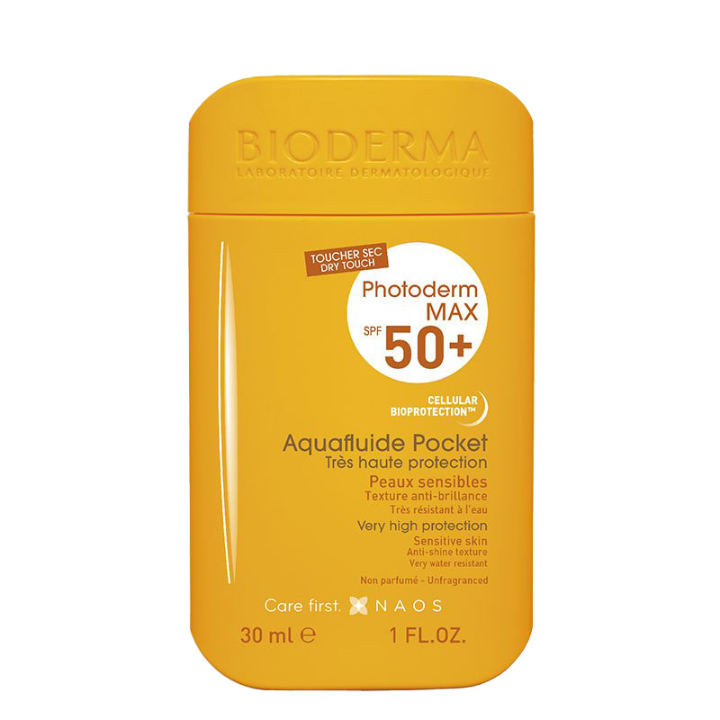 bioderma-photoderm-max-aquafluide-pocket-spf-50 ضد آفتاب جیبی بایودرما مدل Photoderm Max Aquafluide SPF 50