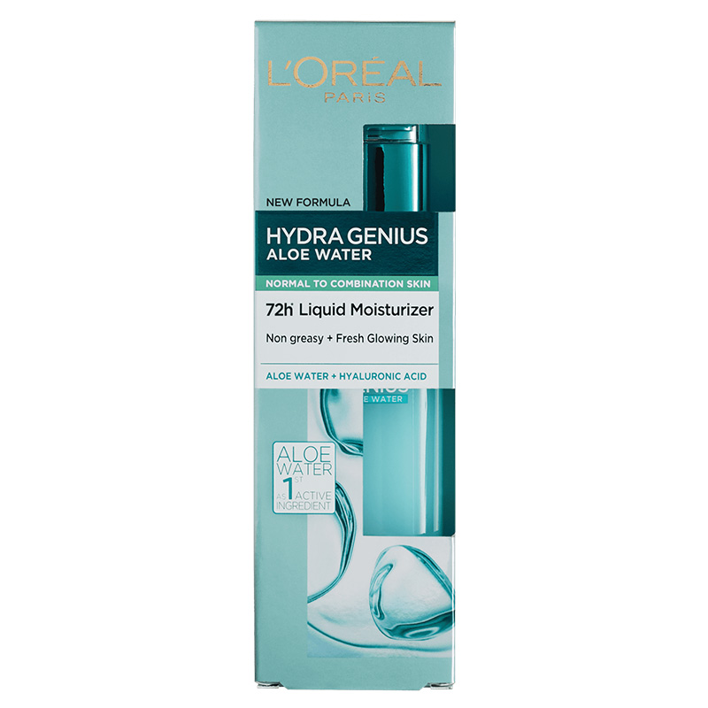 loreal-hydra-genius-aloe-water-normal-to-combination آبرسان لورئال مدل Hydra Genius برای پوست نرمال تا مختلط و چرب