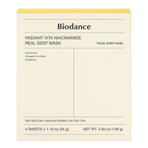 ماسک زرد روشنکننده و ضد لک بایودنس با نیاسینامید (Biodance Bio-Collagen Real Deep Brightening Mask – Yellow)