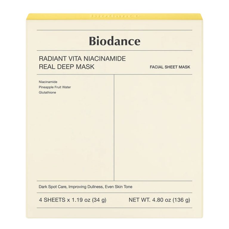ماسک زرد روشنکننده و ضد لک بایودنس با نیاسینامید (Biodance Bio-Collagen Real Deep Brightening Mask – Yellow)