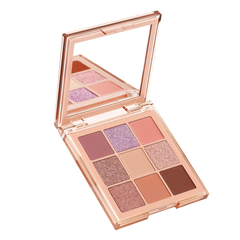 huda-beauty-nude-obsessions-light-eyeshadow-palette-open-view نمایی از پالت سایه هدی بیوتی NUDE Light