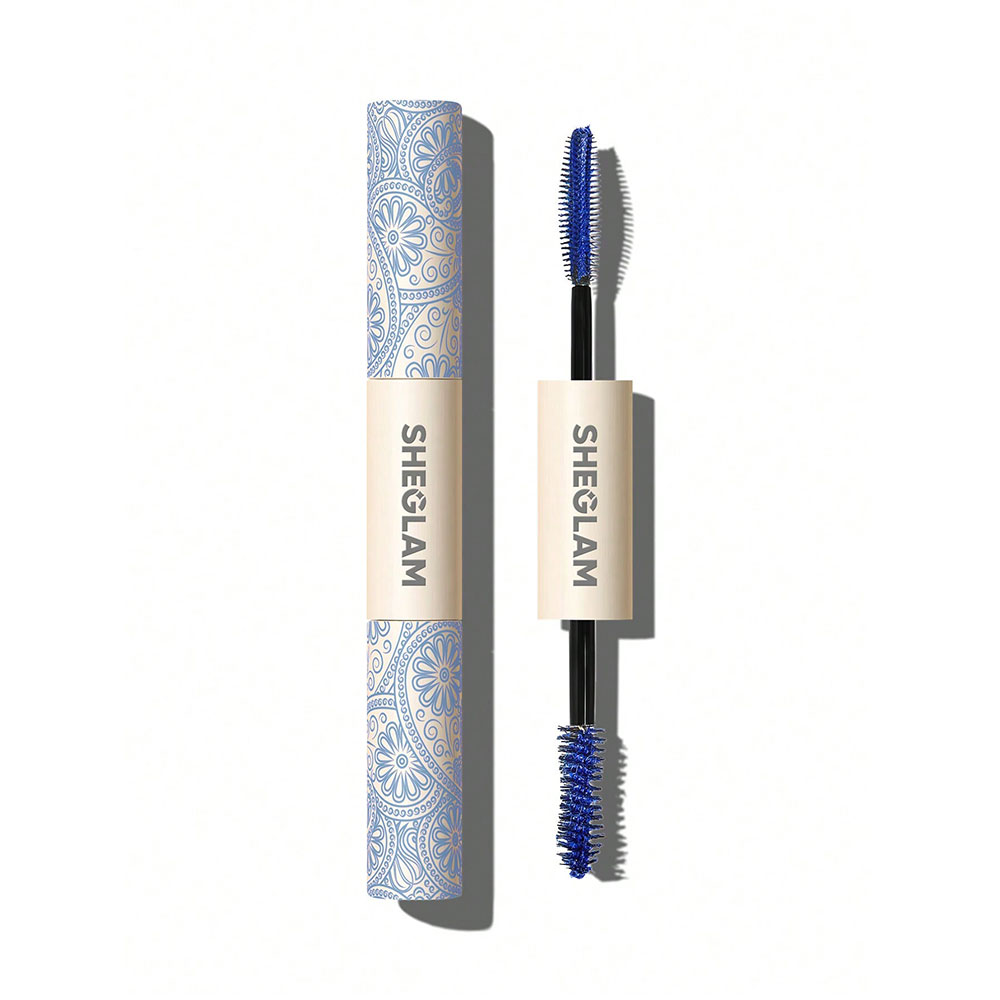 sheglam-all-in-one-volume-length-mascara-waterproof-blue ریمل رنگی دوسر شیگلم مدل All-In-One ضد آب رنگ آبی