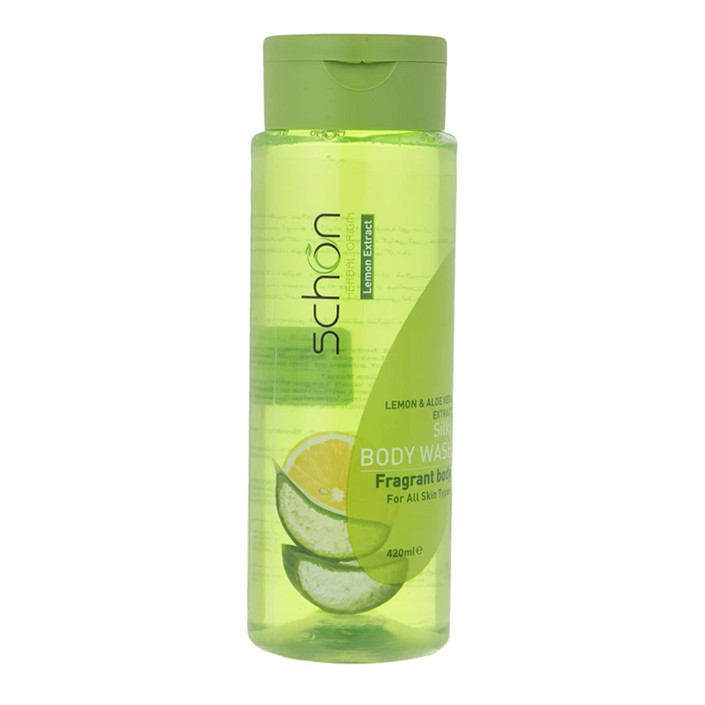 Schon-lemon-aloevera-bodywash شامپو بدن شون لیمو و آلوئه ورا حجم 420 میلی لیتر - Image 1