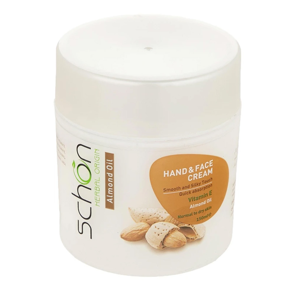 schon-almond-hand-and-face-cream کرم دست و صورت شون با عصاره بادام حجم 150 میلی لیتر