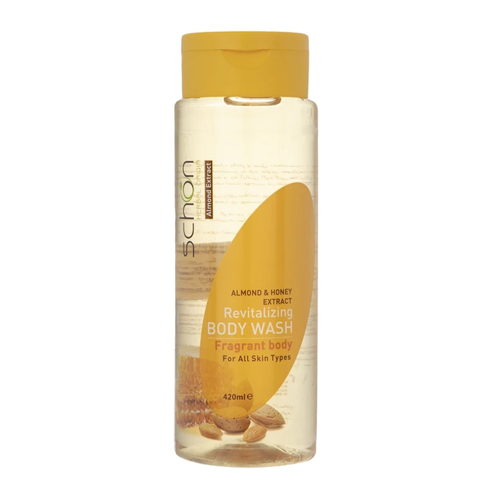 schon-almond-honey-body-wash شامپو بدن شون مدل بادام و عسل حجم 420 میلی لیتر