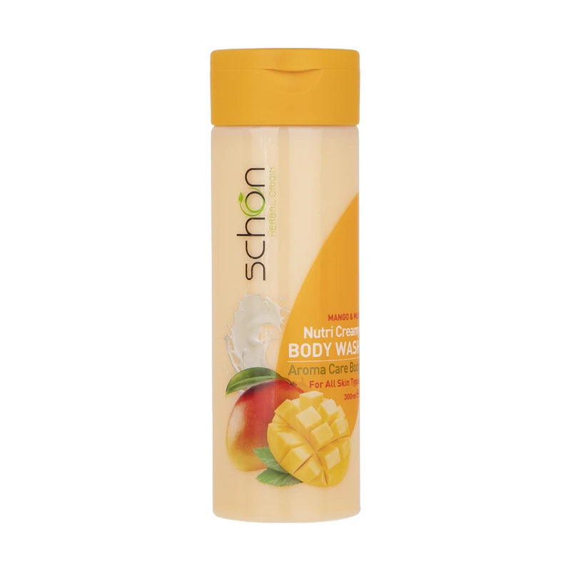 schon-mango-and-milk-body-wash شامپو بدن شون مدل شیر و انبه حجم 300 میلی لیتر - Image 1