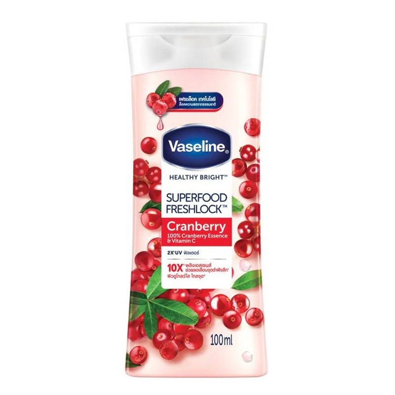 vaseline-superfood-freshlock-cranberry-body-lotion-100ml لوسیون وازلین سوپر فود کرن بری